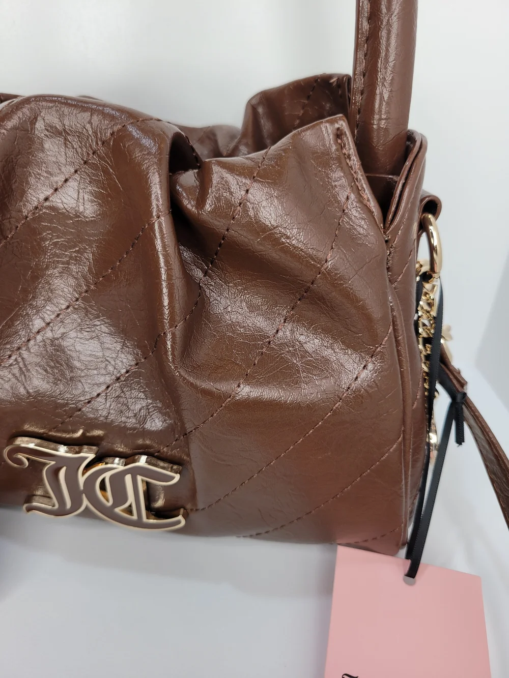 👉✨️ Juicy Couture Brown  Soft Spoken Chocloate Crossbody Bag
